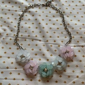 Pastel Floral Statement Necklace